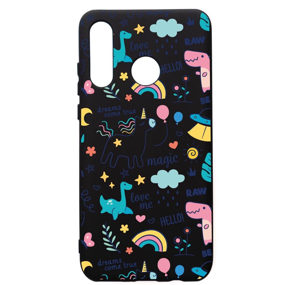 Husa Silicon Premium compatibila cu Huawei P30 Lite, Unicorn - Dream Come True, cu interiorul din material textil, protectie camera, PB759