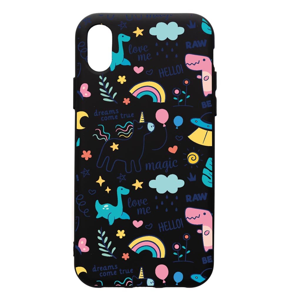Husa Silicon Premium compatibila cu Apple iPhone XS Max, Unicorn - Dream Come True, cu interiorul din material textil, protectie camera, PB759