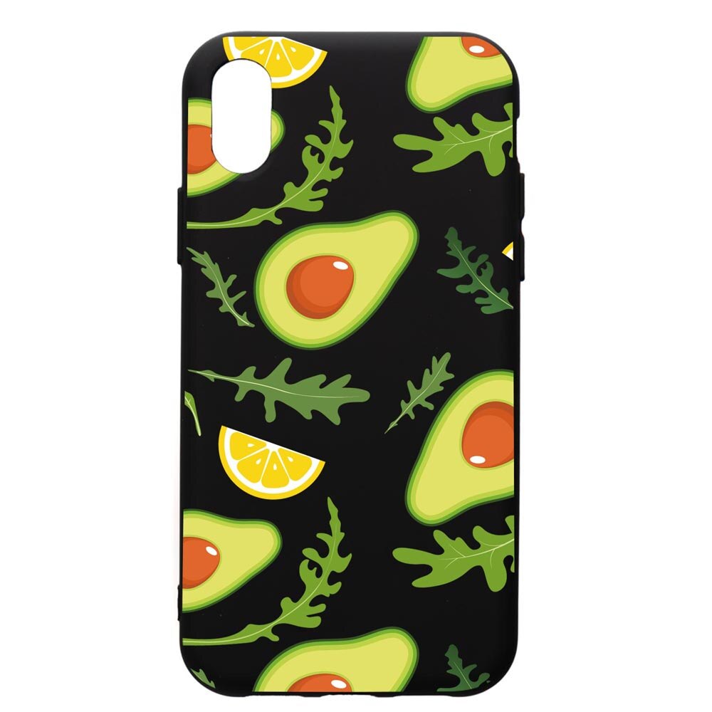 Husa Silicon Premium compatibila cu Apple iPhone XS / iPhone X, Avocado, cu interiorul din material textil, protectie camera, PB760