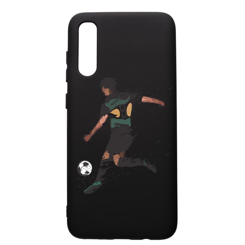 Husa Silicon Premium compatibila cu Samsung Galaxy A30S, Football, cu interiorul din material textil, protectie camera, PB782