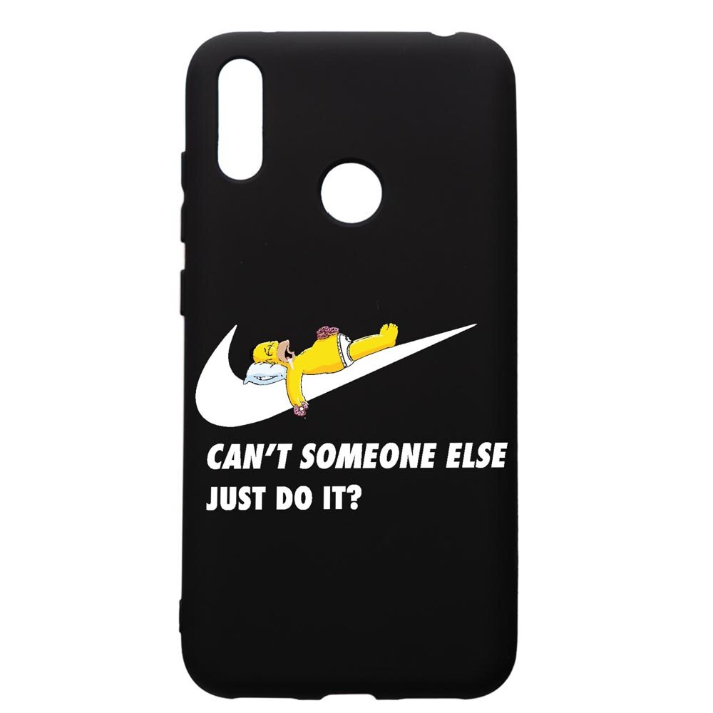 Husa Silicon Premium compatibila cu Huawei Y7 2019, Simpson Just Do It, cu interiorul din material textil, protectie camera, PB751