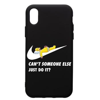 Husa Silicon Premium compatibila cu Apple iPhone XS Max, Simpson Just Do It, cu interiorul din material textil, protectie camera, PB751 Husa Silicon Premium compatibila cu Apple iPhone XS Max, Simpson Just Do It, cu interiorul din material textil, protectie camera, PB751