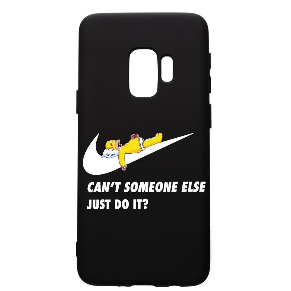 Husa Silicon Premium compatibila cu Samsung Galaxy S9, Simpson Just Do It, cu interiorul din material textil, protectie camera, PB751