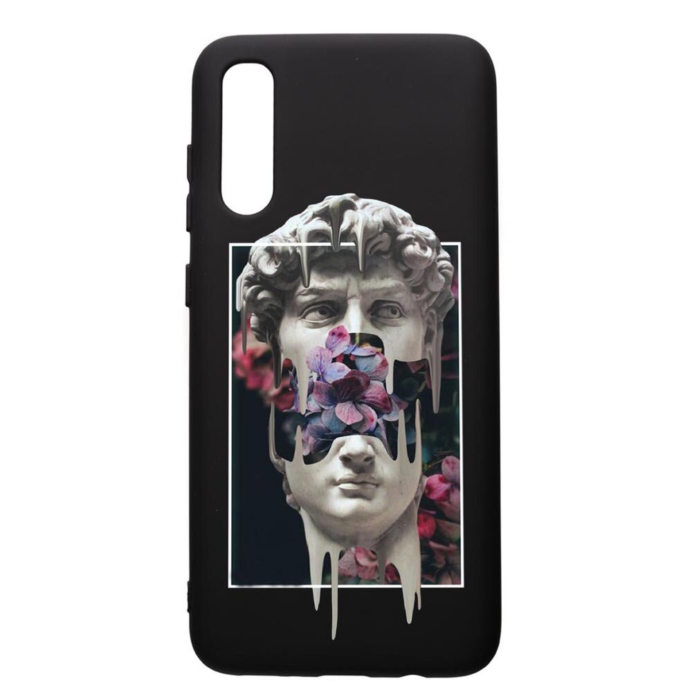 Husa Silicon Premium compatibila cu Samsung Galaxy A50, David Statue, cu interiorul din material textil, protectie camera, PB753