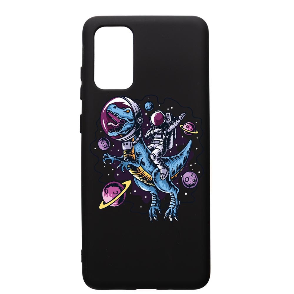 Husa Silicon Premium compatibila cu Samsung Galaxy A41, Astronaut Ride, cu interiorul din material textil, protectie camera, PB772