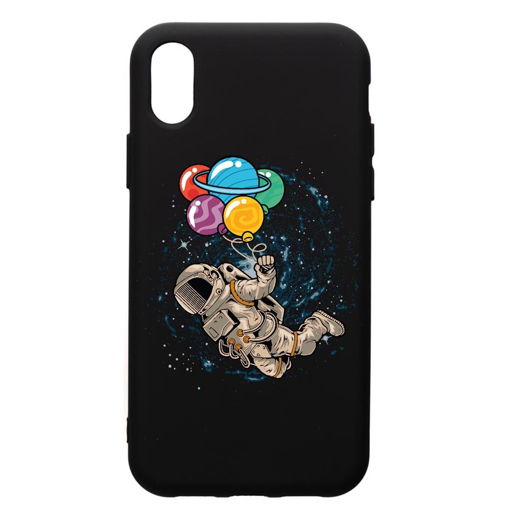 Husa Silicon Premium compatibila cu Xiaomi Redmi 7A, Happy Astronaut, cu interiorul din material textil, protectie camera, PB773