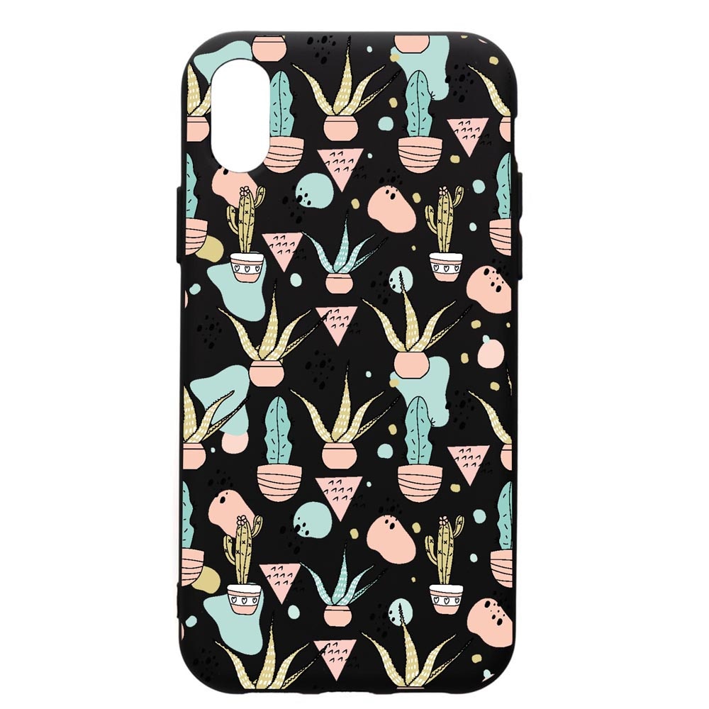 Husa Silicon Premium compatibila cu Samsung Galaxy A01, Cactus, cu interiorul din material textil, protectie camera, PB774