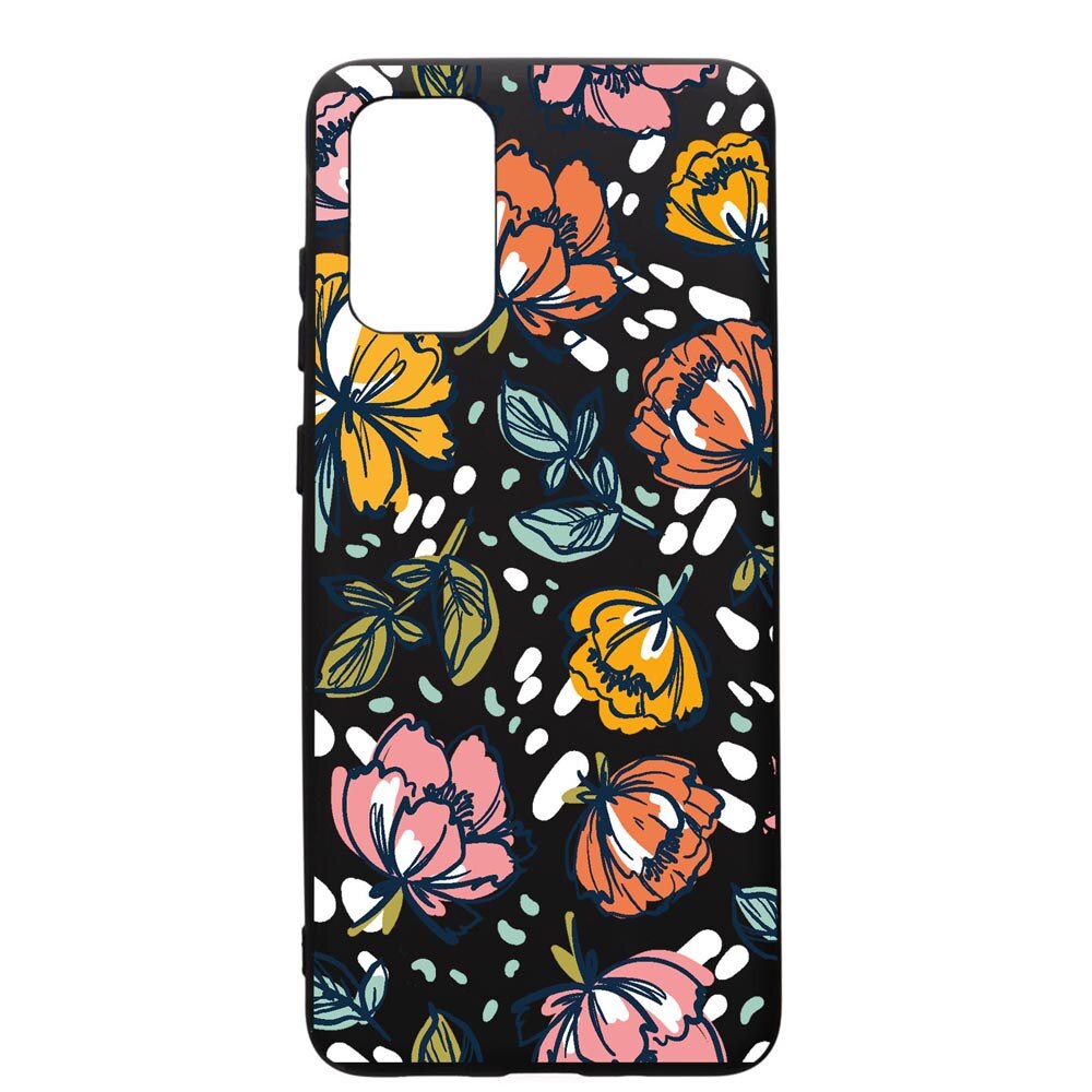 Husa Silicon Premium compatibila cu Samsung Galaxy A71, Flowers - Pastel Colors, cu interiorul din material textil, protectie camera, PB755