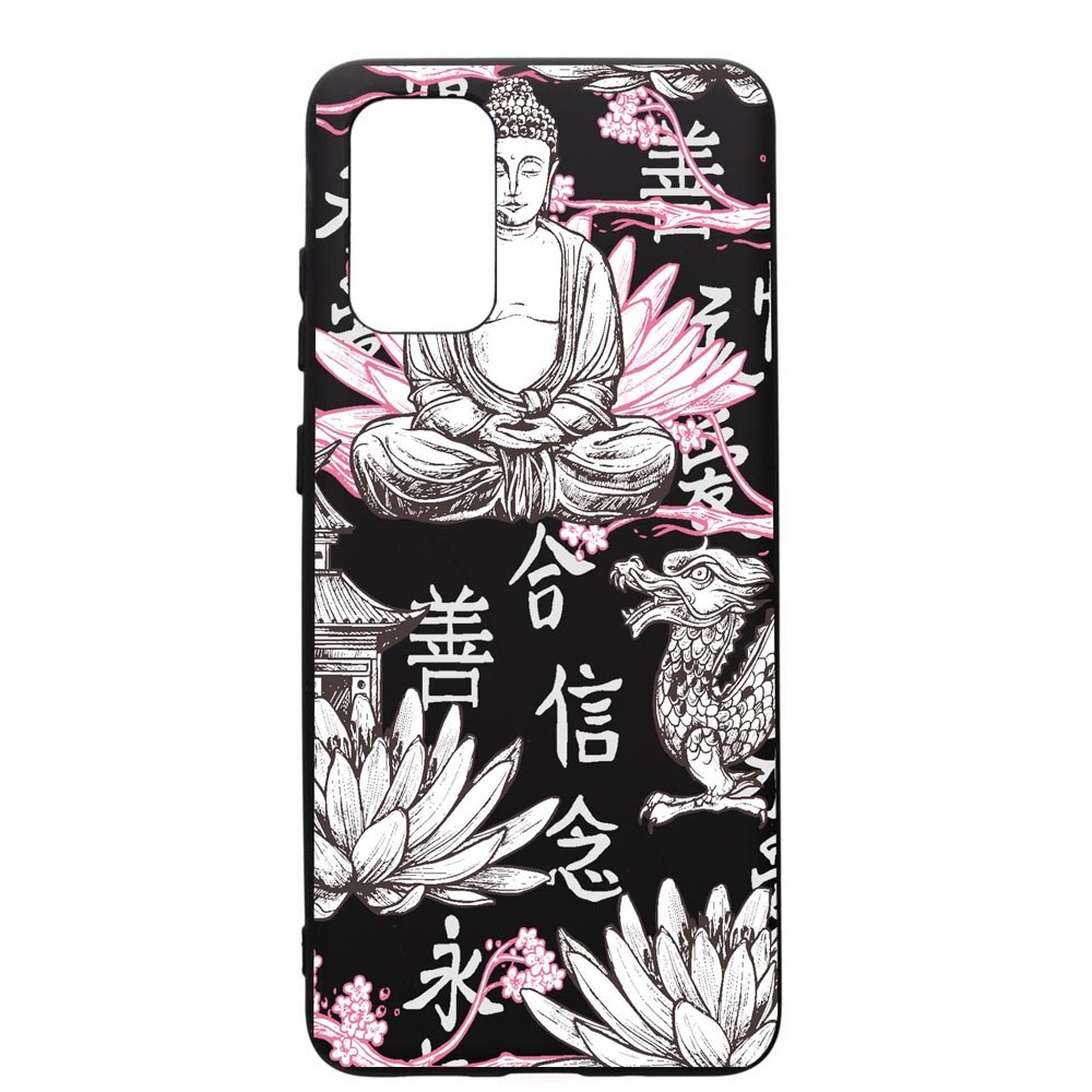 Husa Silicon Premium compatibila cu Samsung Galaxy A51, Buddha, cu interiorul din material textil, protectie camera, PB768