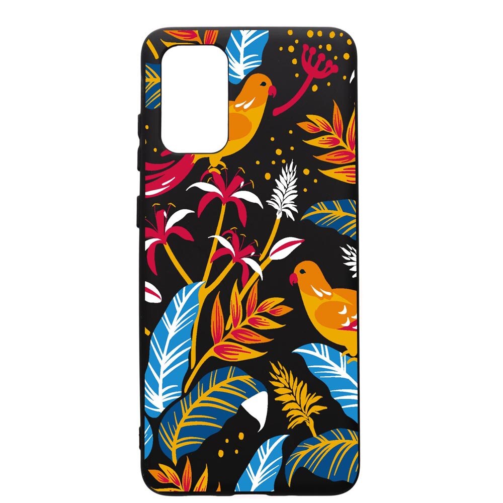 Husa Silicon Premium compatibila cu Samsung Galaxy S20 Plus, Colored Birds, cu interiorul din material textil, protectie camera, PB769