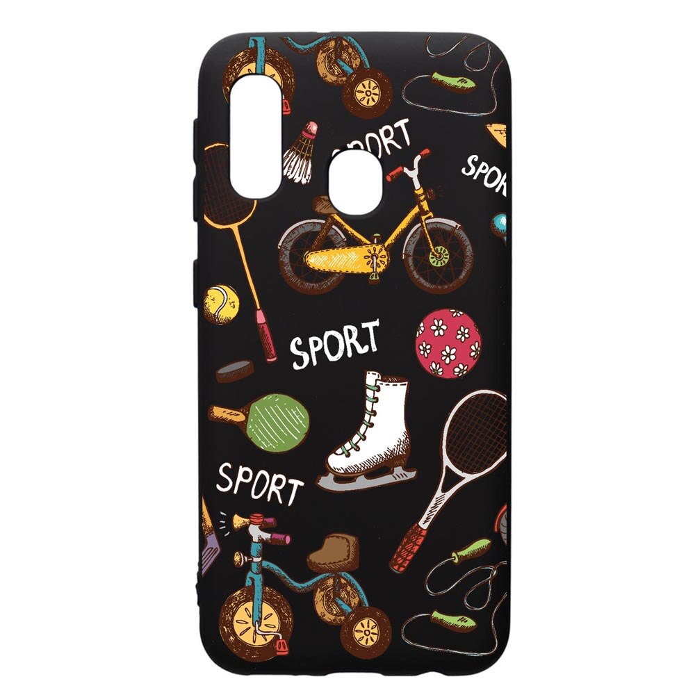 Husa Silicon Premium compatibila cu Samsung Galaxy A20E, Summer Sports, cu interiorul din material textil, protectie camera, PB776