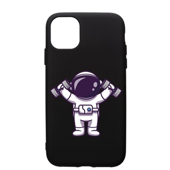 Husa Silicon Premium compatibila cu Apple iPhone 12 Mini, Astronaut Gym, cu interiorul din material textil, protectie camera, PB778 Husa Silicon Premium compatibila cu Apple iPhone 12 Mini, Astronaut Gym, cu interiorul din material textil, protectie camera, PB778