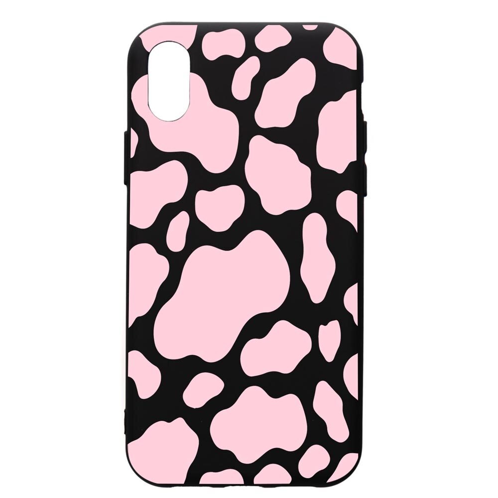 Husa Silicon Premium compatibila cu Samsung Galaxy A01, Pink Cow, cu interiorul din material textil, protectie camera, PB786