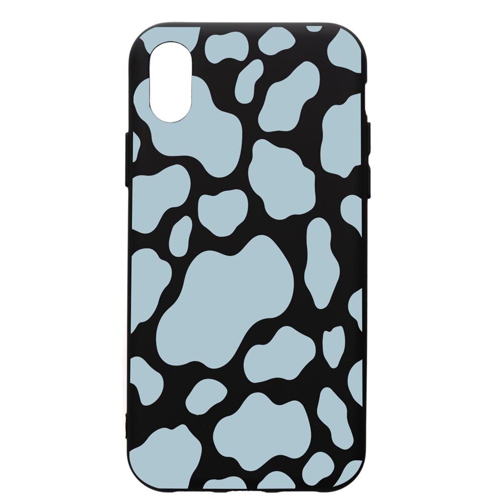 Husa Silicon Premium compatibila cu Huawei Y6 2019, Blue Cow, cu interiorul din material textil, protectie camera, PB788