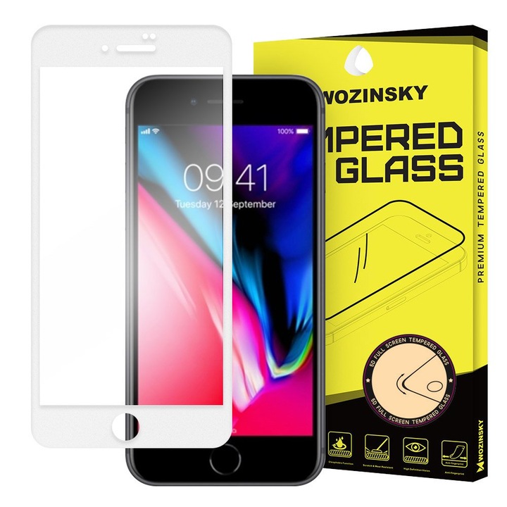 Протектор Wozinsky Full Glue за iPhone 7/ 8, бял