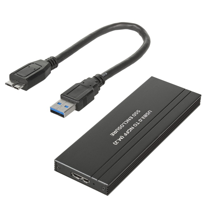Maclean MCE582 külső átalakító rack, M.2 NGFF SSD, USB 3.0, fekete