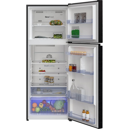Хладилник с 2 врати Beko RDNT401I30WBN, 375 л, NeoFros Dual Cooling, HarvestFresh, Display touch control, Клас F, H 172 см, Антрацит
