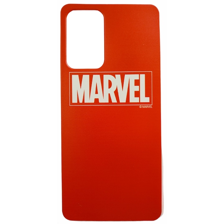 Предпазен гръб Marvel Case, 002, Full Print, за Samsung Galaxy A52 5G, Червен/Бял