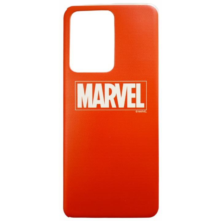 Husa Marvel cu spate de protectie, 002, imprimare completa, pentru Samsung Galaxy S20 Ultra/Galaxy S11 Plus, rosu/alb