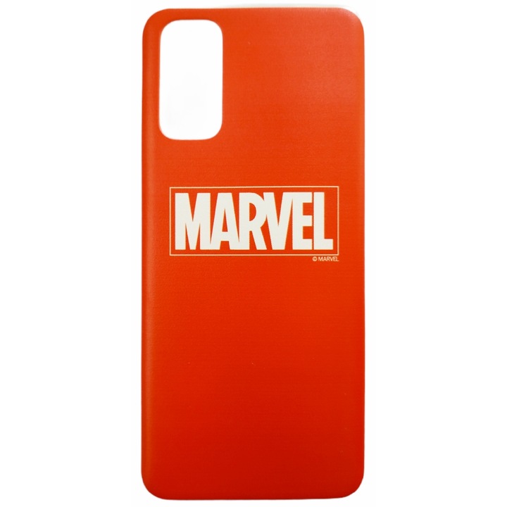 Предпазен гръб Marvel Case, 002, Full Print, за Samsung Galaxy S20/Galaxy S11e, Червен/Бял