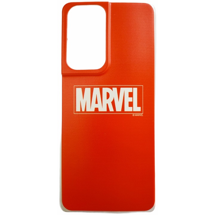 Предпазен гръб Marvel Case, 002, Full Print, за Samsung Galaxy S21 Ultra, Червен/Бял
