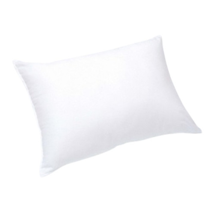 Perna simpla, microfibra, alb, 50x70 cm