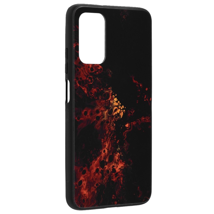 Xiaomi Redmi 9T burkolat SKYDDAR Oddysey edzett üveggel - Red Nebula