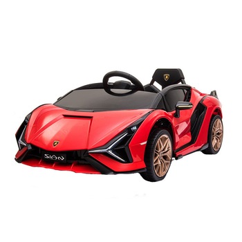 Masinuta electrica 12V cu roti EVA si scaun din piele Lamborghini Sian Rosu Masinuta electrica 12V cu roti EVA si scaun din piele Lamborghini Sian Rosu