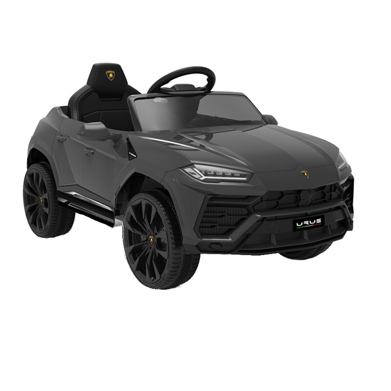Masinuta electrica 12V Lamborghini Urus Negru cu scaun de piele si roti EVA