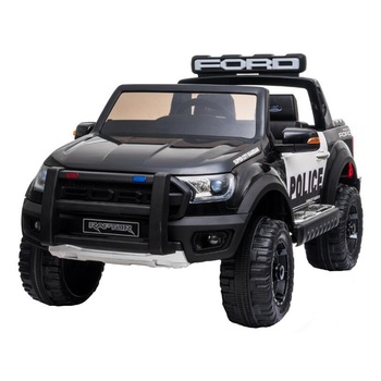 Masinuta electrica 12V cu scaun din piele si roti EVA Ford Ranger Raptor Police Negru Masinuta electrica 12V cu scaun din piele si roti EVA Ford Ranger Raptor Police Negru