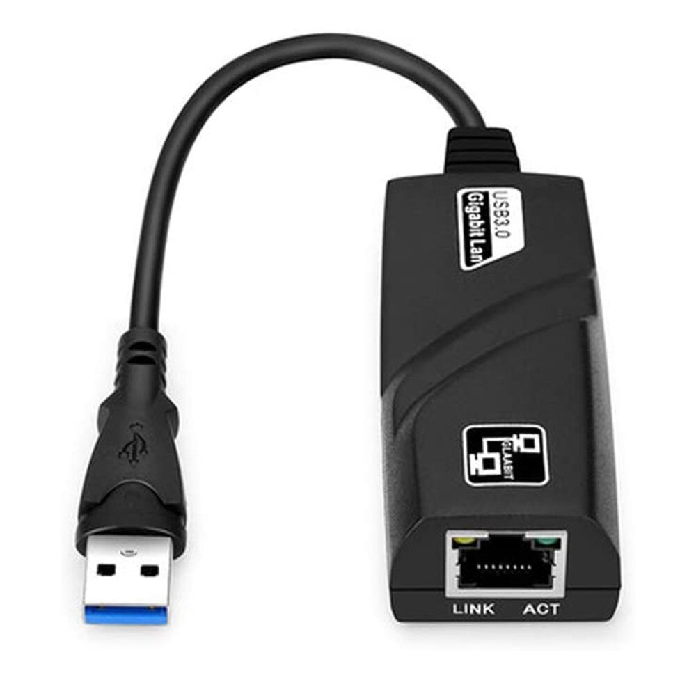 Adaptor Ethernet USB 3.0 la RJ45 SeLgurFos, 10/100/1000 Gigabit Ethernet, Negru