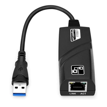 Adaptor Ethernet USB 3.0 la RJ45 SeLgurFos, 10/100/1000 Gigabit Ethernet, Negru Adaptor Ethernet USB 3.0 la RJ45 SeLgurFos, 10/100/1000 Gigabit Ethernet, Negru