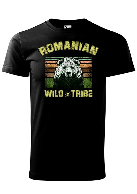 Tricou,K-off,Romanian Wild Tribe, Negru