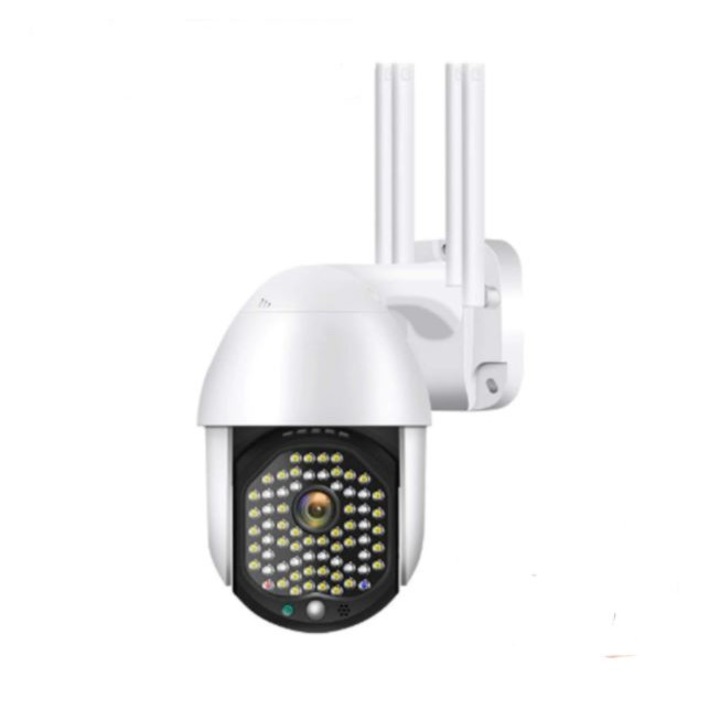 Wifi / IP Смарт камера PTZ, за външна употреба 68LED, 320°, 2MP - Full Hd 1080p , Нотификации при движение или звук. Завъртане по хоризонтала и вертикал