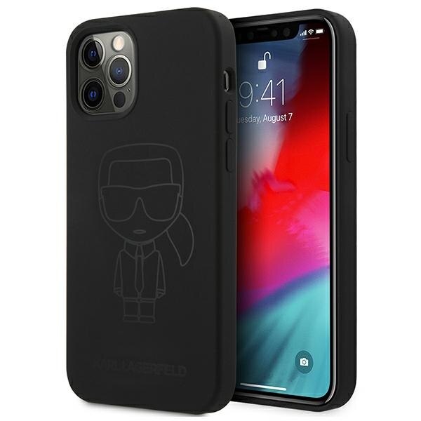 Husa pentru iPhone 12 Pro Max Karl Lagerfeld Silicone Ikonik Outline black