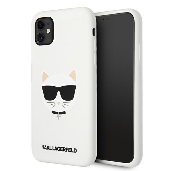 Husa pentru iPhone 11 Karl Lagerfeld Silicone Choupette white