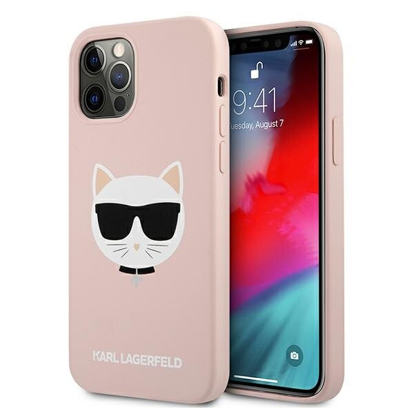 Husa pentru iPhone 12 / 12 Pro Karl Lagerfeld Silicone Choupette pink
