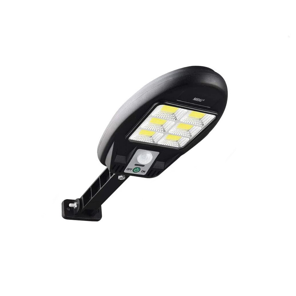 Lampa solara MRG MCL180, 48 LED Cob, Panou solar, Senzor de miscare, Negru