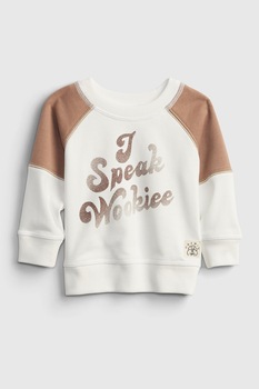 GAP, Bluza sport cu maneci raglan, Galben/Maro GAP, Bluza sport cu maneci raglan, Galben/Maro