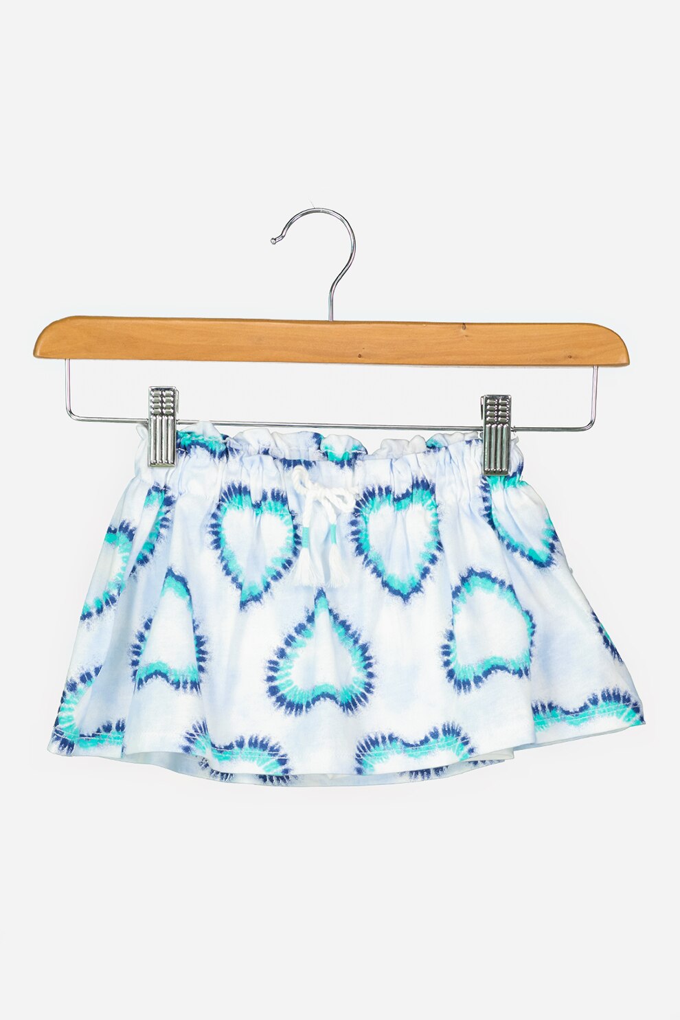 GAP, Fusta mini de bumbac cu snur, Albastru/Verde