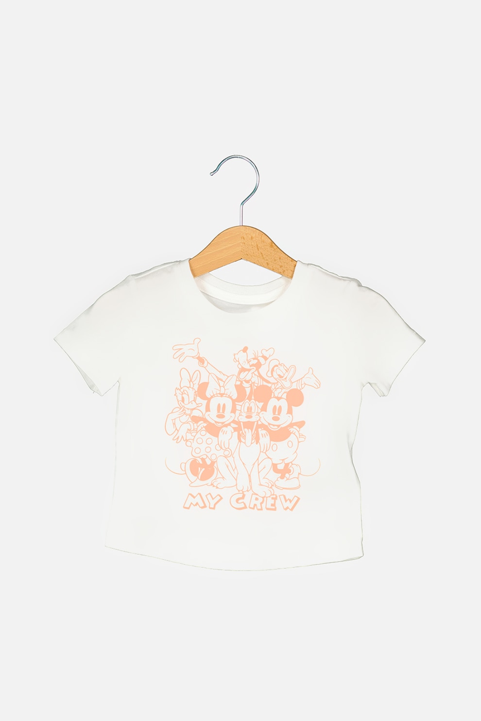 GAP, Tricou de bumbac cu imprimeu cu desene, Alb optic/Corai