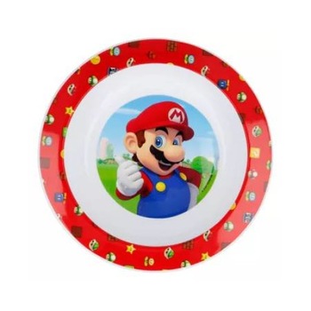 Farfurie adanca din plastic pentru copii Mario, diametru 16 cm, compatibila cu microunde Farfurie adanca din plastic pentru copii Mario, diametru 16 cm, compatibila cu microunde