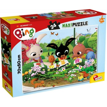 Puzzle maxi Bing, 24 piese, dimensiune 70 x 50 cm Puzzle maxi Bing, 24 piese, dimensiune 70 x 50 cm