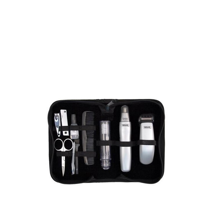 Set 11 piese ingrijire manichiura si barba, Wahl, Trusa manichiura ,1xTrimmer nas si ureche, 1x Trimmer barba