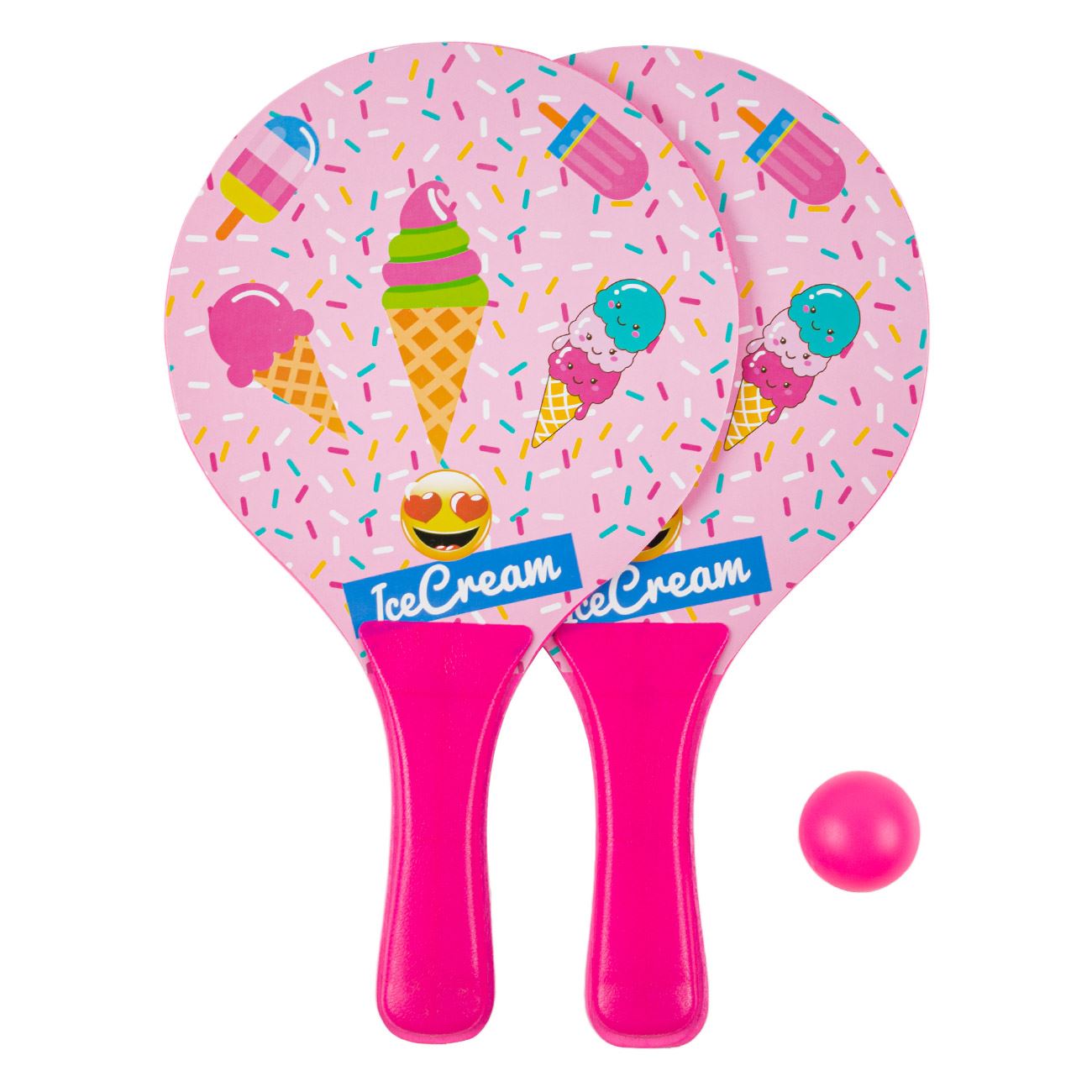 Set 2 rachete si minge, Zola, catchball, model ice cream