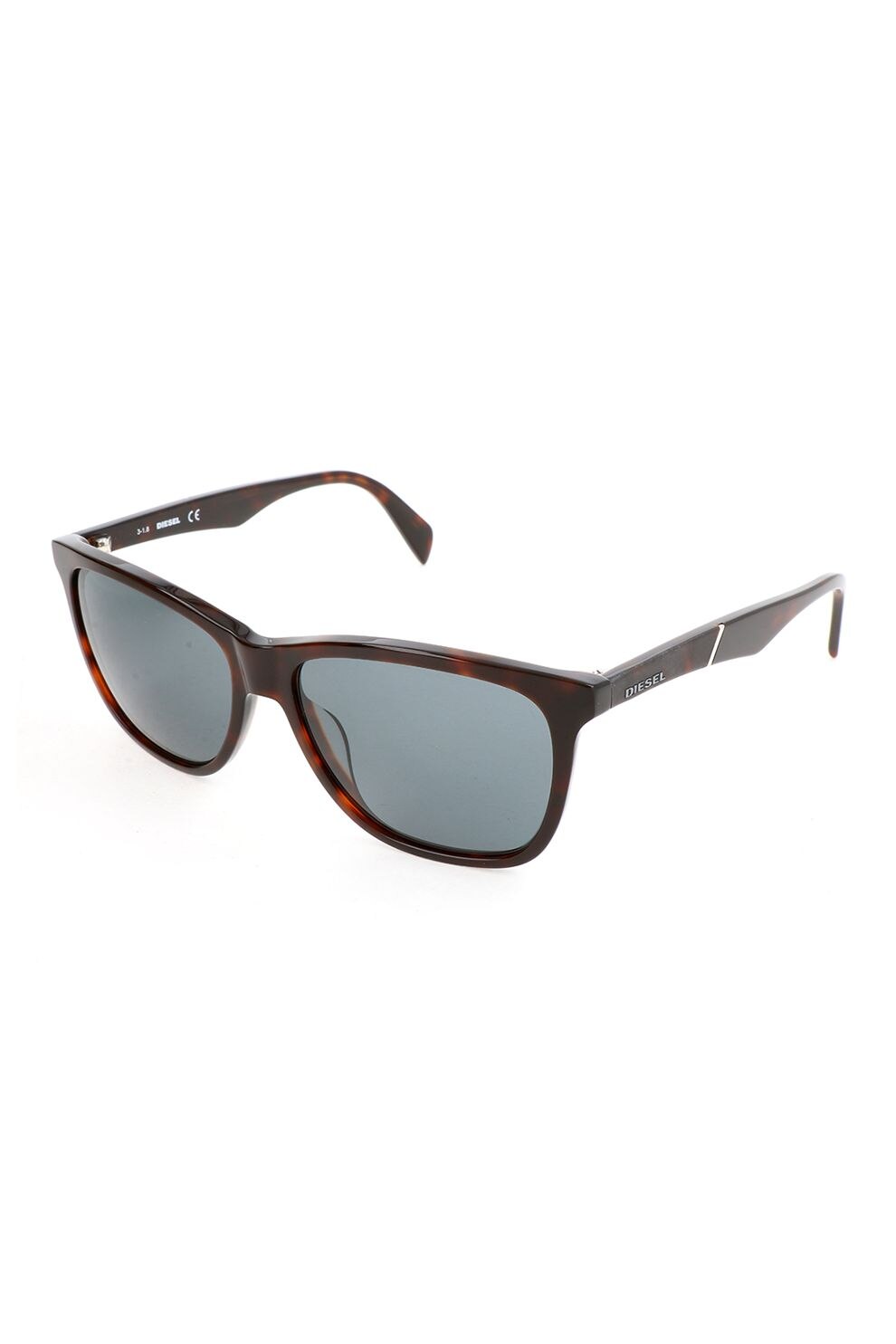 Diesel, Ochelari de soare patrati unisex, Maro inchis tortoise, 57-15-145 Standard