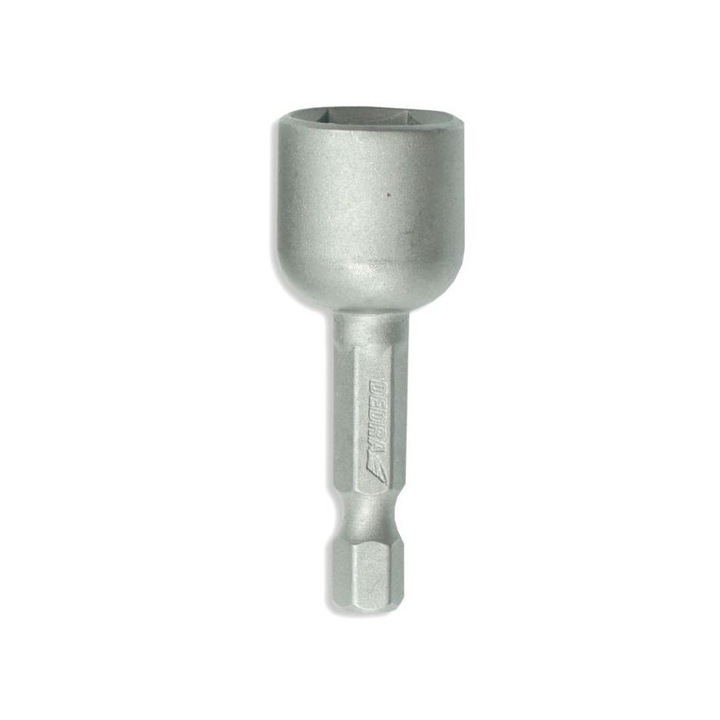 Cap tubular magnetic, Dedra, 10 x 48 mm, 1/4", Argintiu
