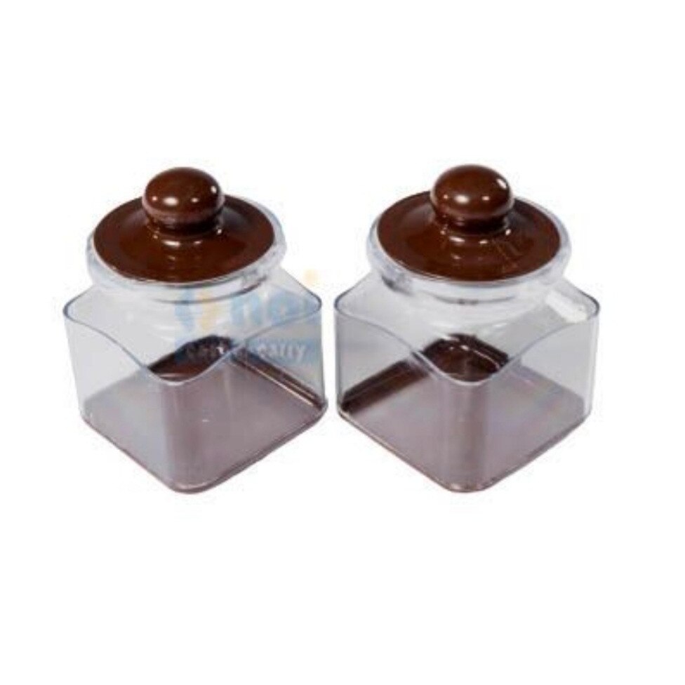 Set 2 recipiente condimente cu capac,200ml,transparent