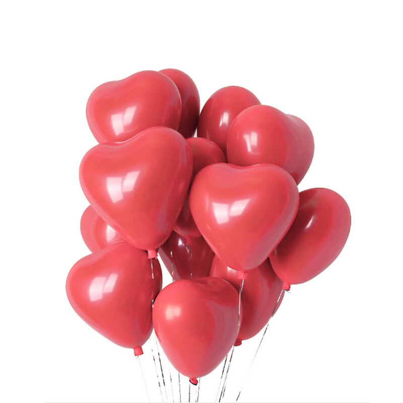Set 25 baloane inima , rosu , 25 cm