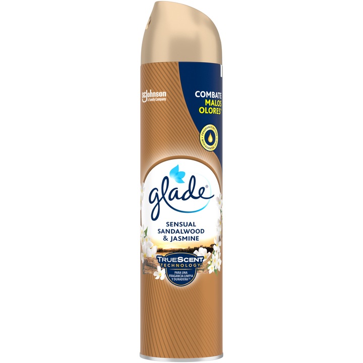 Odorizant de aer cu actiune instanta pentru camera Glade Sensual Sandal Wood, 300ml